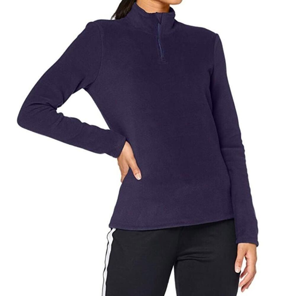 Aurique NWT Women’s Large Navy Blue 1/4 Zip Soft Fleece Pullover L